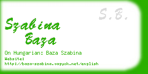 szabina baza business card